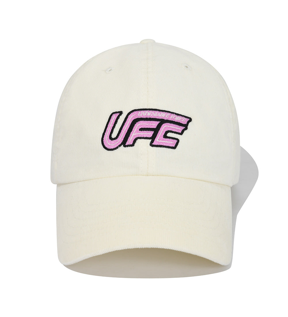 UFC Play Corduroy Baseball Cap, Ivory