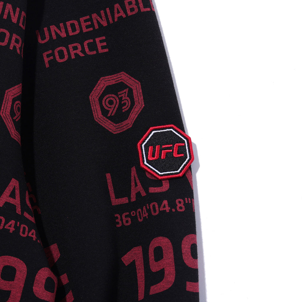 UFC Lettering Pattern Sweatshirt, Black