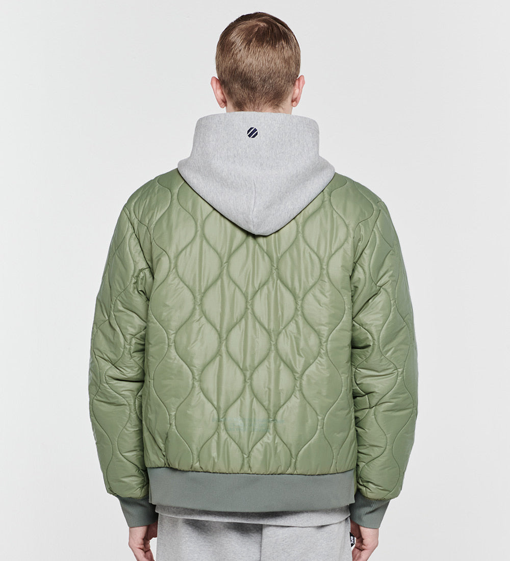 UFC Wave Regular Fit Quilted Jacket, Khaki