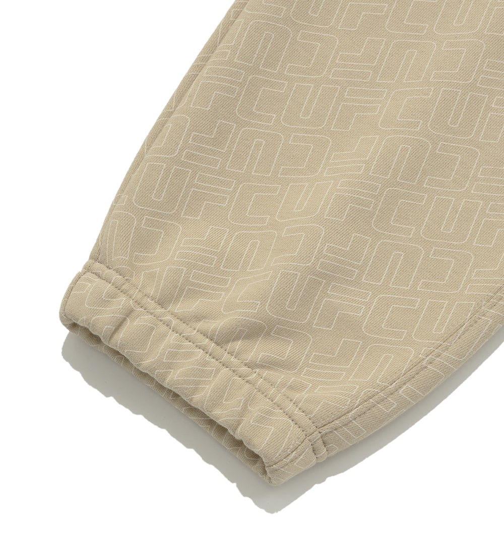 UFC Line Monogram Relaxed-Fit Jogger Pants, Beige