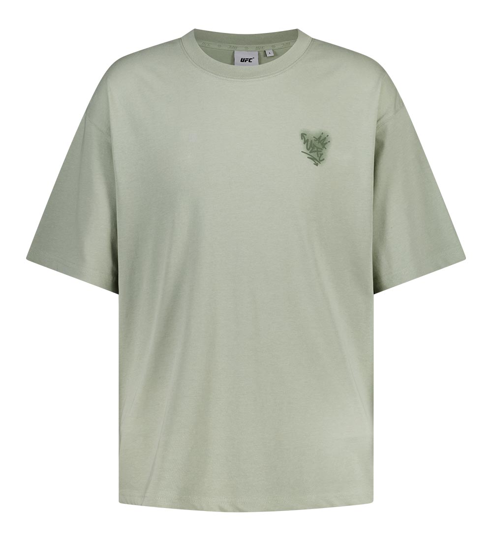 UFC Graffiti Relaxed-Fit Short-Sleeve T-Shirt, Light Olive