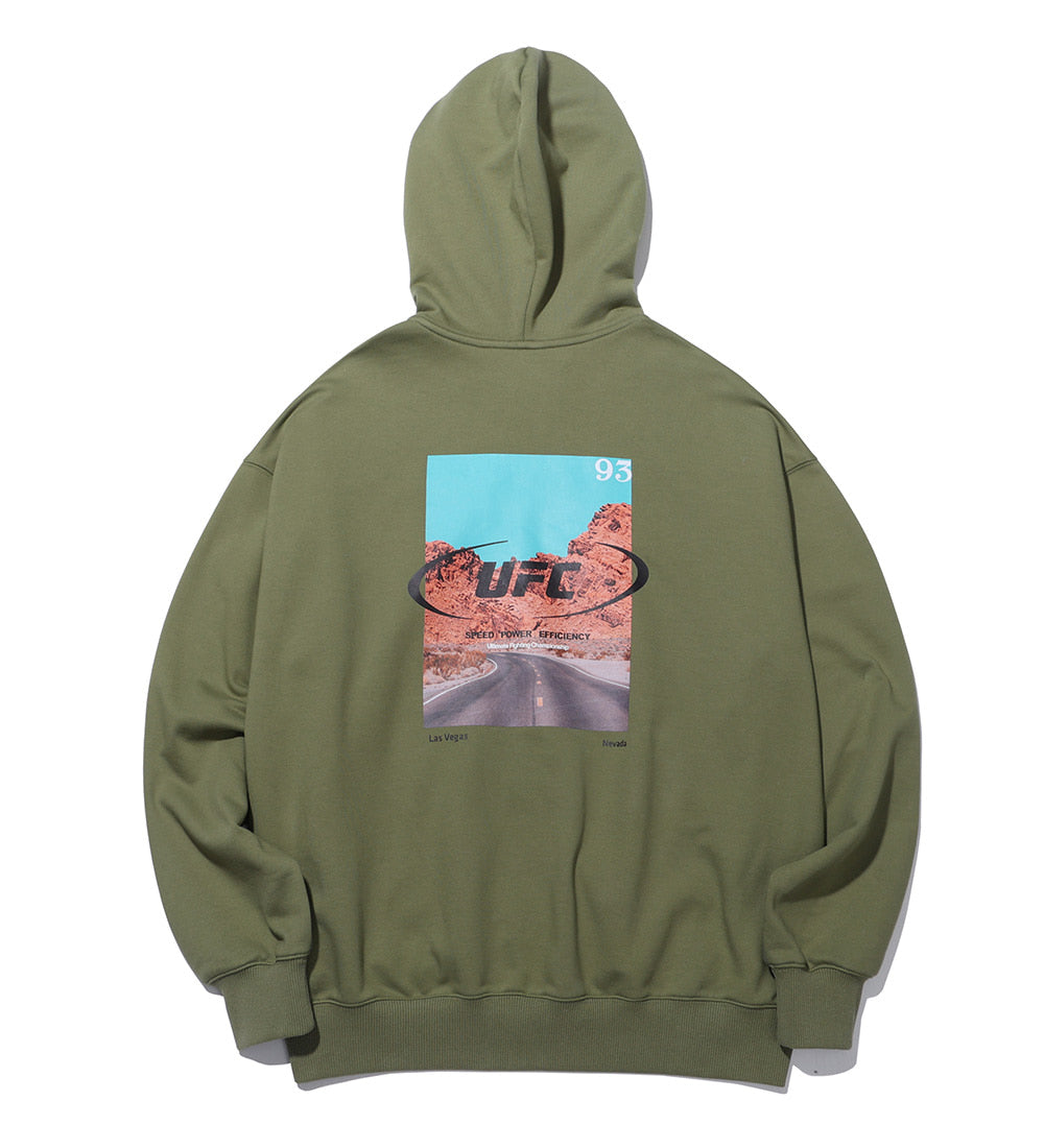 UFC Nevada Oversized Hooded Zip-Up Jacket, Khaki