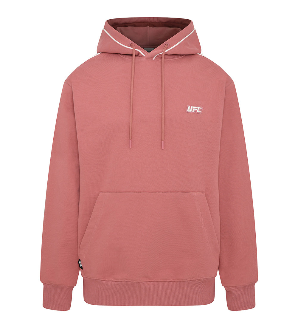 UFC Label Big Logo Relaxed-Fit Hoodie, Dusty Rose Pink