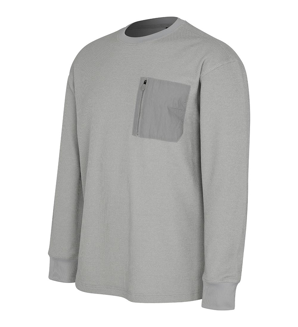 UFC Challenger Relaxed Fit Waffle Long-Sleeve T-Shirt, Melange Gray