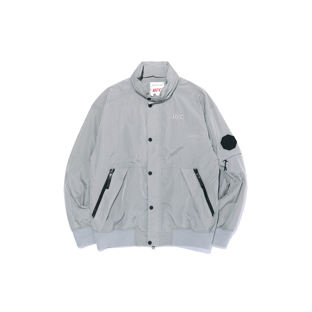 UFC UT Gloss Bomber Jacket, Light Gray