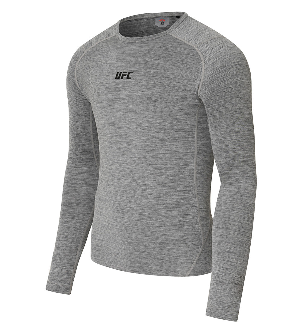 UFC Pro Muscle Fit Long-Sleeve T-Shirt, Melange Gray
