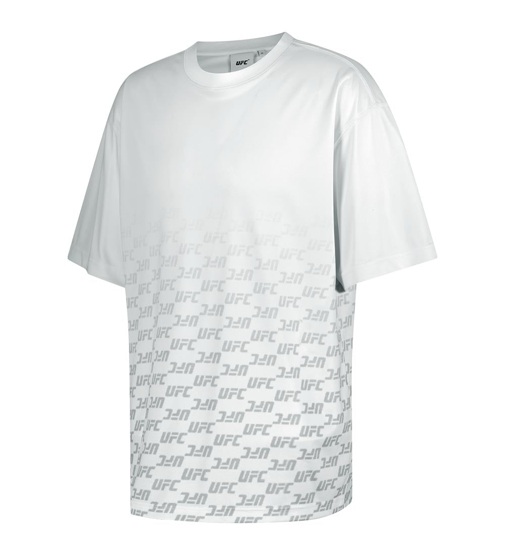 UFC T-shirt with a gradient print, loose fit, short sleeves, white