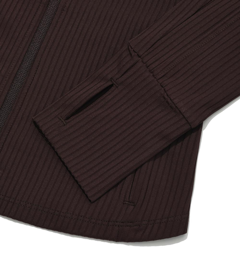 UFC Groove Slim-Fit Jacket (Ribbed) Dark Brown