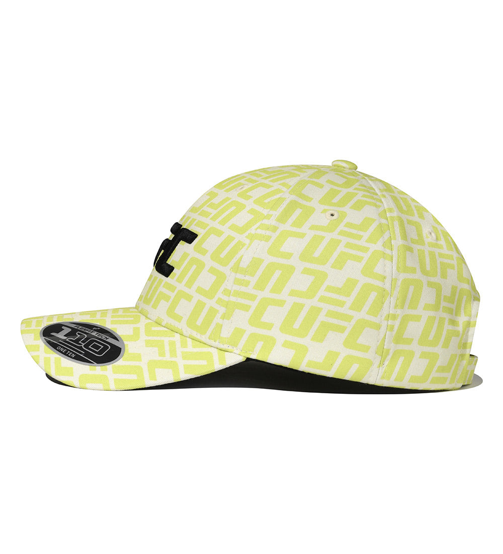 UFC Logo Monogram 110 Flex Fit Baseball Cap, Neon Yellow