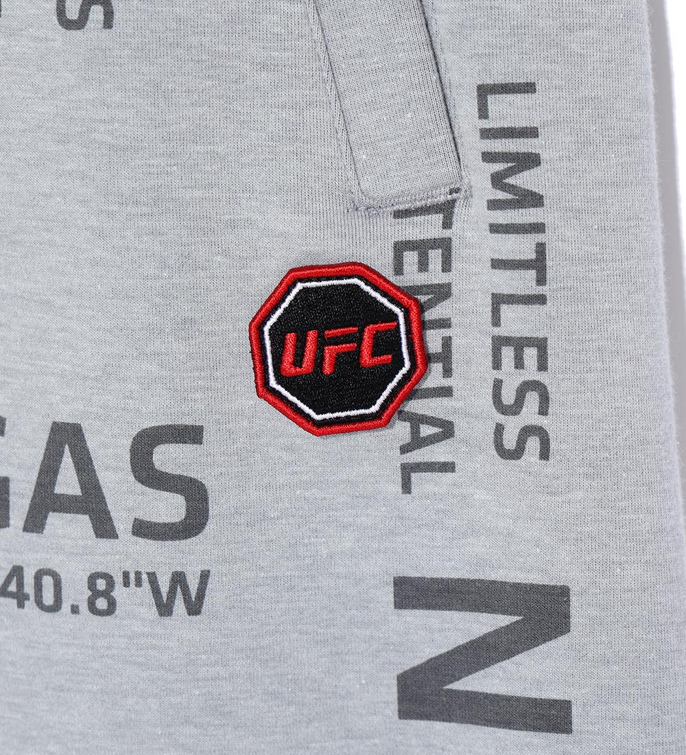 UFC Lettering Pattern Shorts, Melange Gray