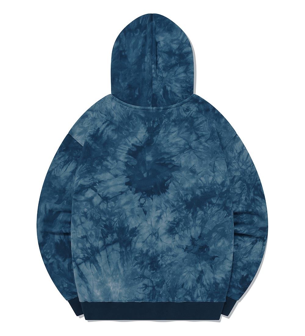 UFC Arch Logo Relaxed-Fit Dyed Hoodie, Dark Blue