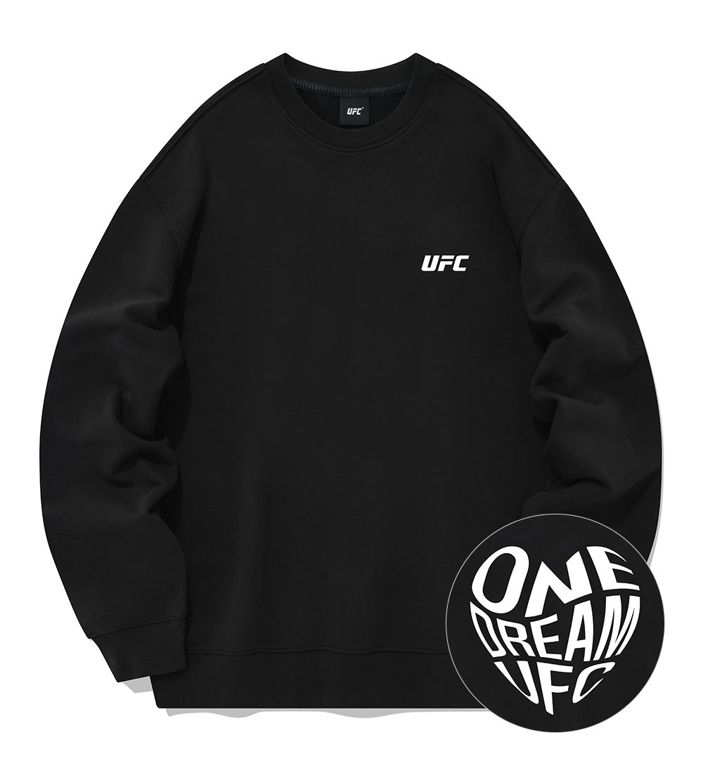 تيشيرت رجالي UFC بتصميم Heart Relax Fit، أسود