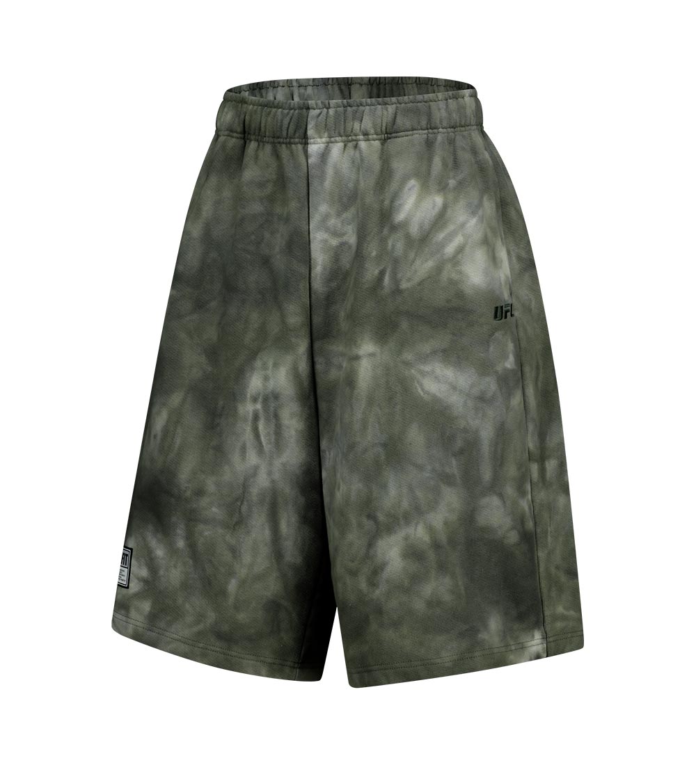 UFC Gymwear Shorts with a Dyed-In Effect, Khaki