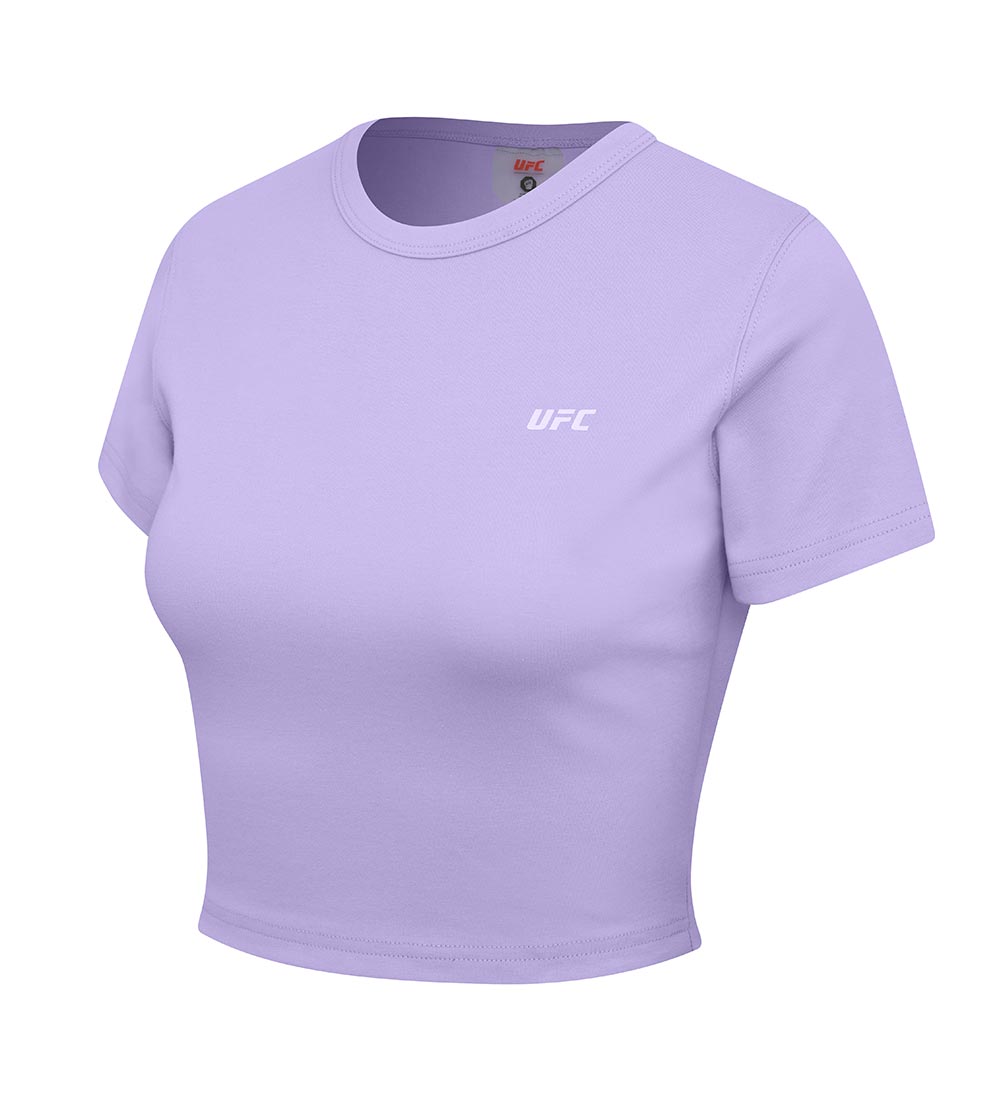UFC Women's Physical Crop-Fit Short-Sleeve T-Shirt, Light Violet