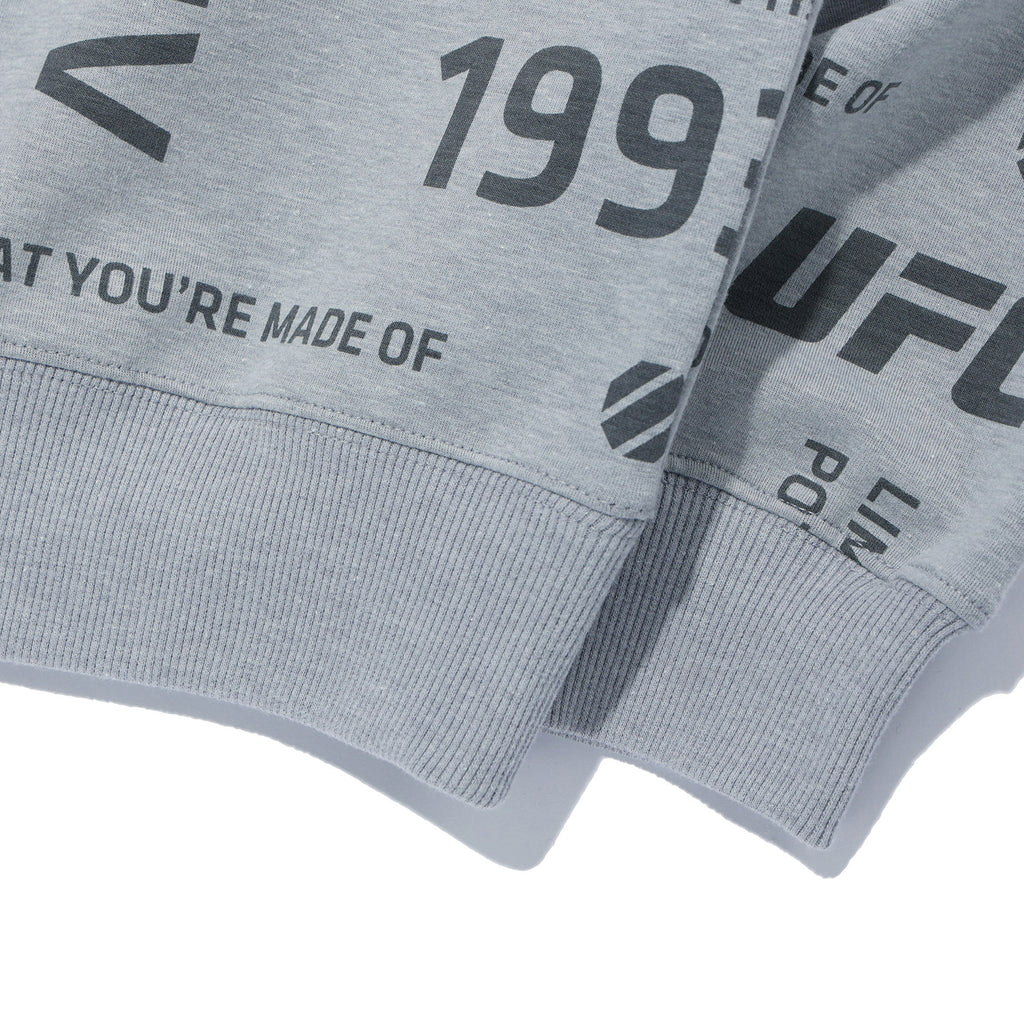 UFC Lettering Pattern Sweatshirt, Melange Gray