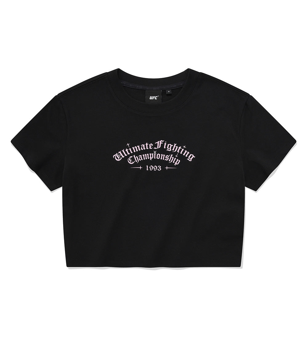 UFC Spotlight Cropped-Fit Short-Sleeve T-Shirt, Black