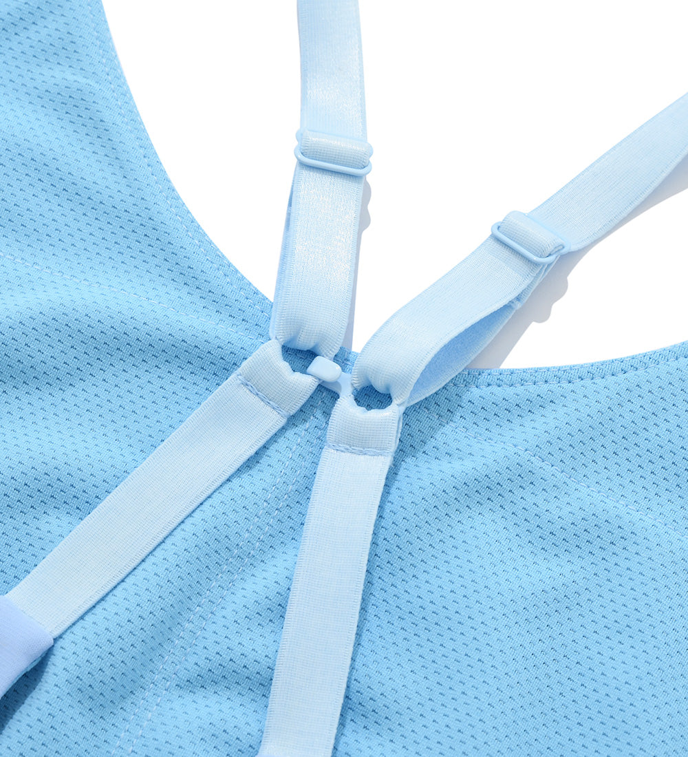 UFC Sports Top with Support, Sky Blue