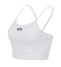 UFC Basic Cropped Sleeveless Top, White and Gray