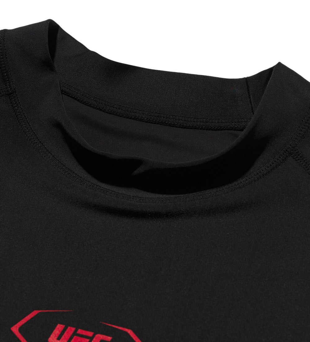 UFC Active Slim Fit Rash Guard, Black