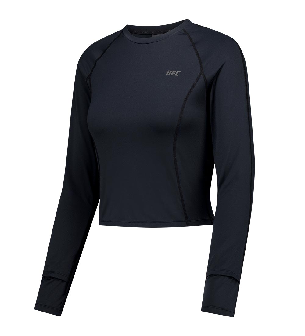 UFC Balance Slim Crop-Fit T-Shirt, Black