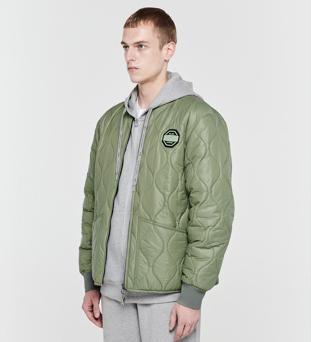 UFC Wave Regular Fit Quilted Jacket, Khaki