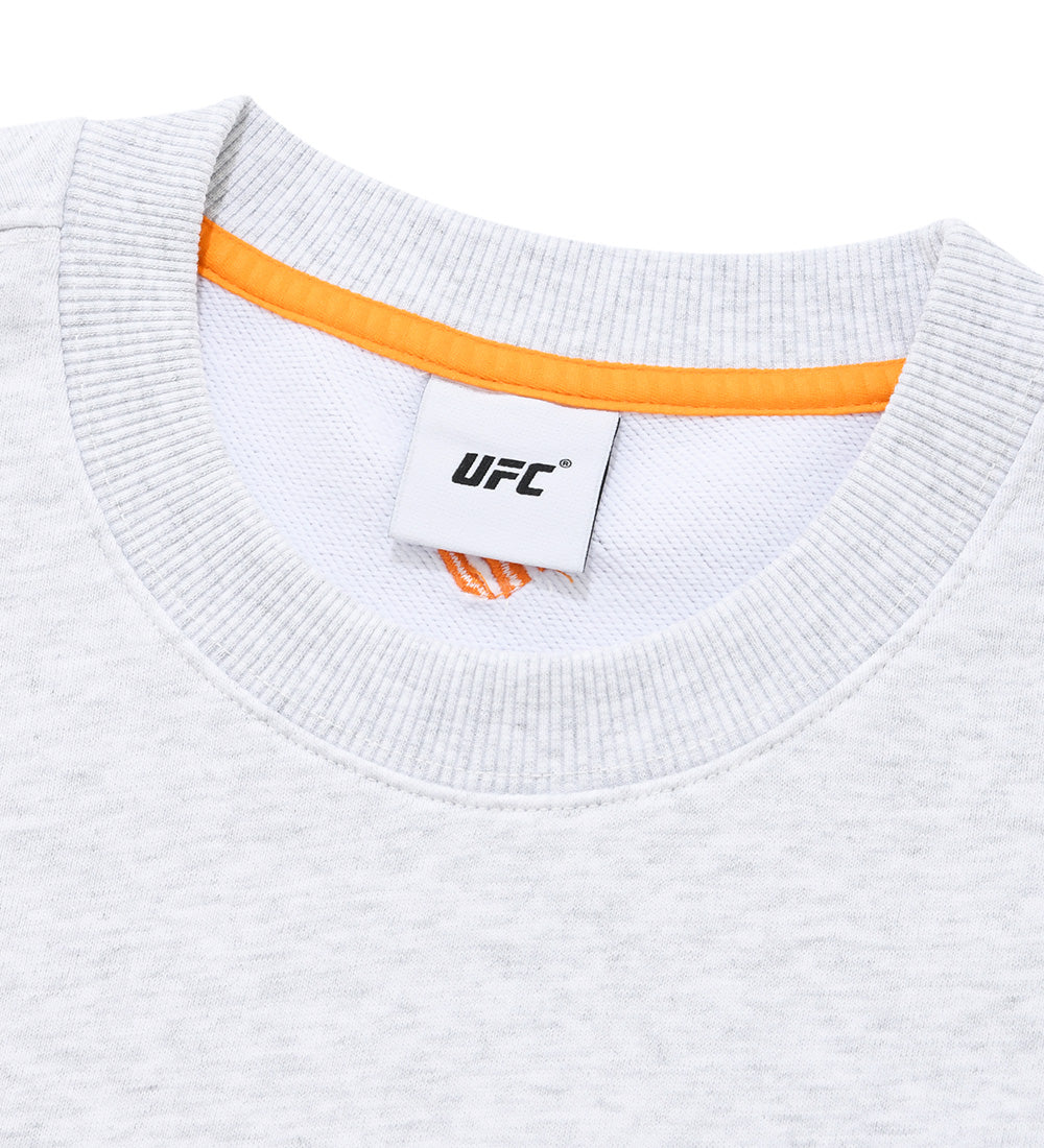UFC Big Logo Relaxed-Fit Sweatshirt, White/Gray