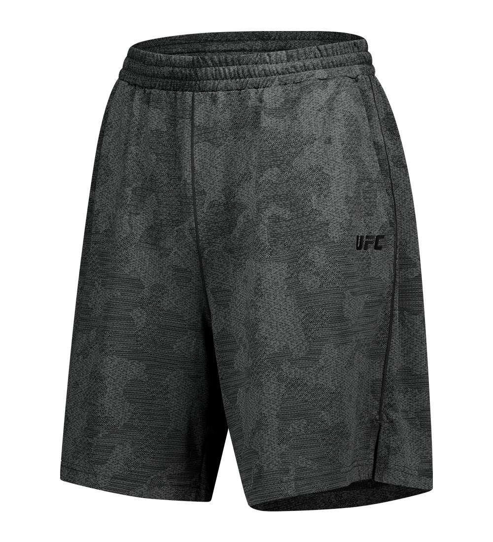 UFC Camouflage Loose-Fit Shorts, 7 inches, Charcoal Gray