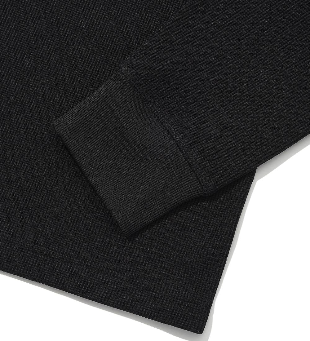 UFC Challenger Relaxed Fit Waffle Long-Sleeve T-Shirt, Black