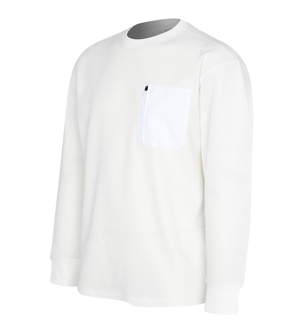 UFC Challenger Relaxed Fit Waffle Long-Sleeve T-Shirt, Ivory