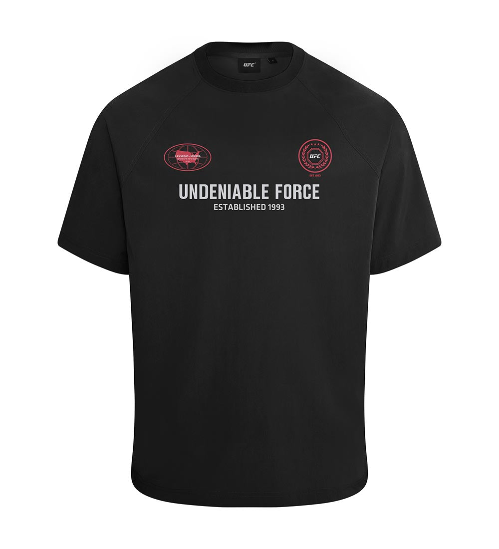 Увеличенная футболка UFC Heritage Piste с коротким рукавом, черная