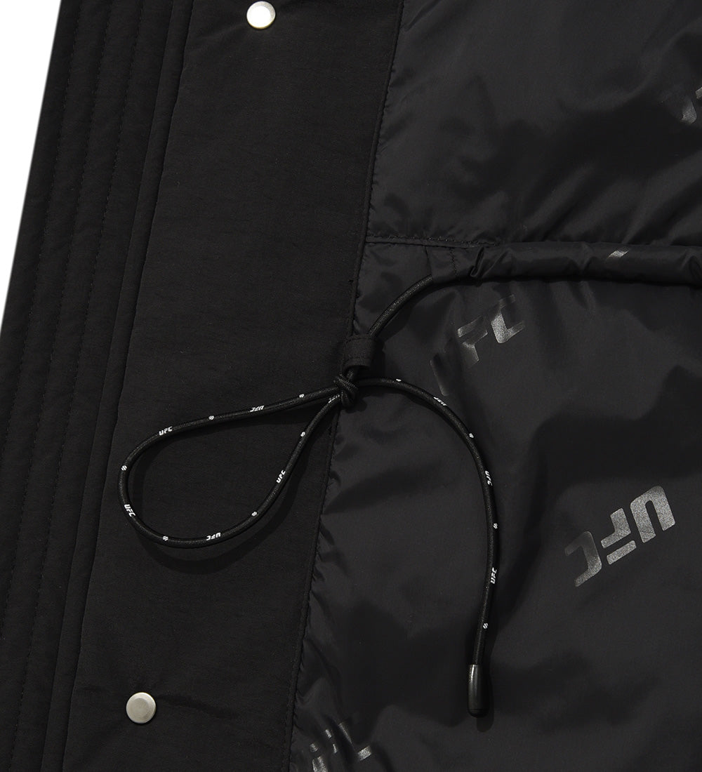 UFC PrimaLoft Oversized Long Down Jacket, Black