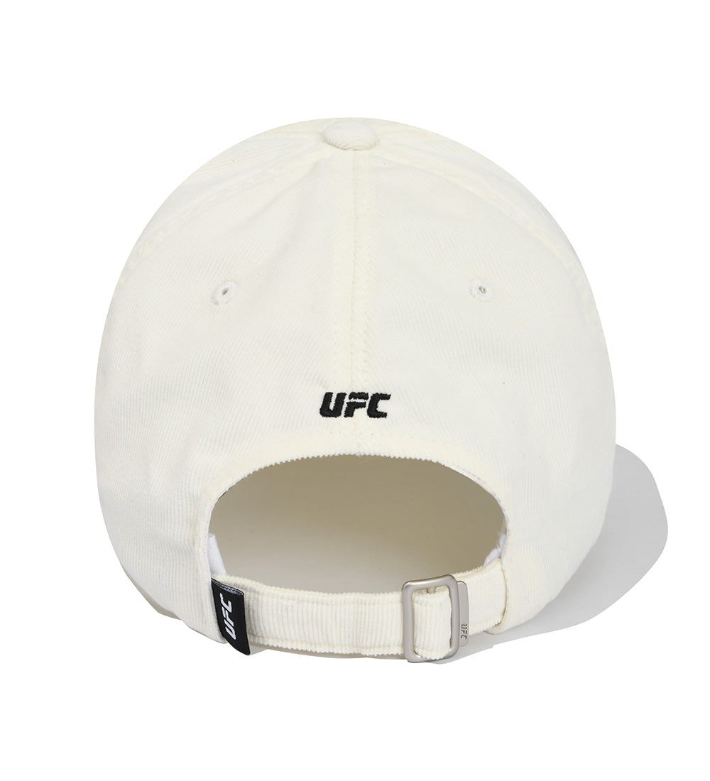 UFC Play Corduroy Baseball Cap, Ivory