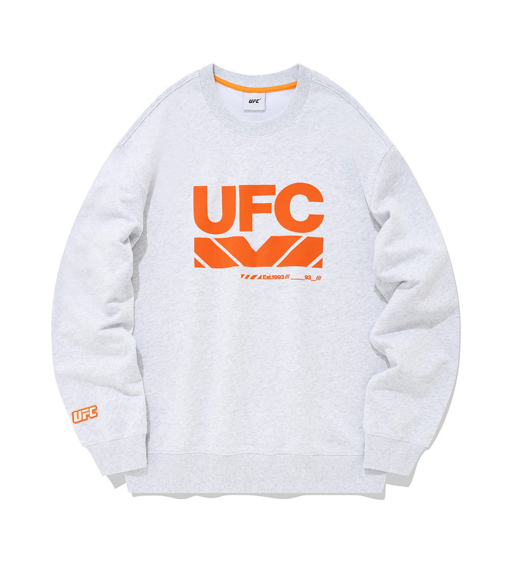 UFC Big Logo Relaxed-Fit Sweatshirt, White/Gray