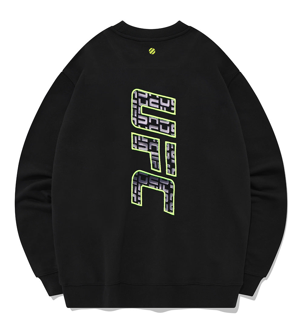 UFC Logo Monogram Relaxed-Fit Sweatshirt, Black