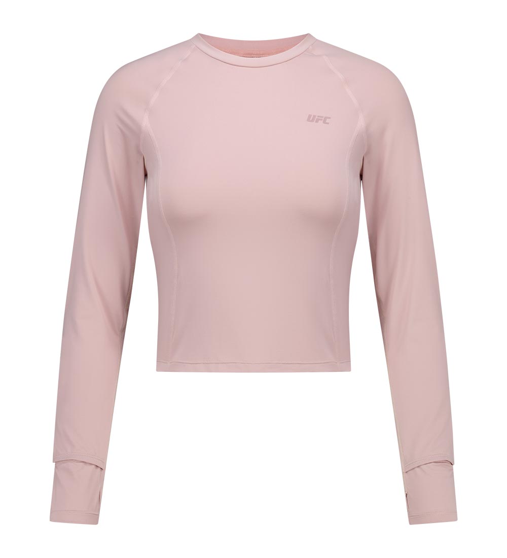 UFC Balance Slim Crop-Fit T-Shirt, Champagne Pink