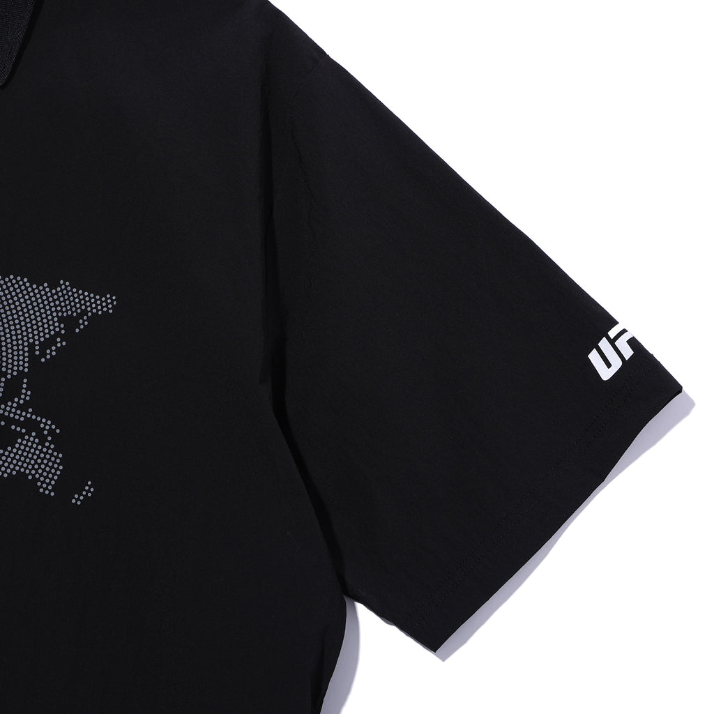 UFC UT Woven Polo Shirt, Black