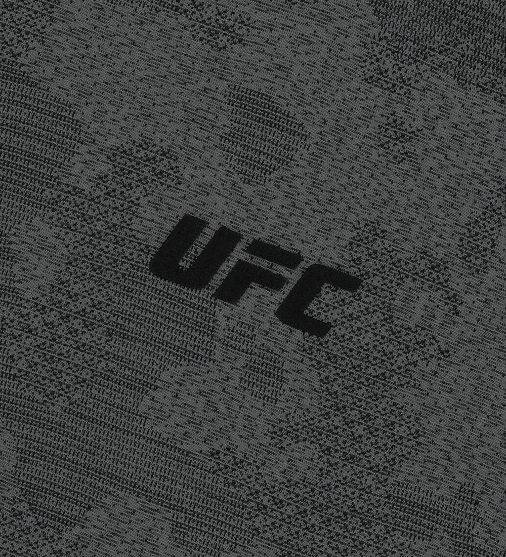 UFC T-shirt with camouflage print, loose fit, short sleeves, charcoal gray