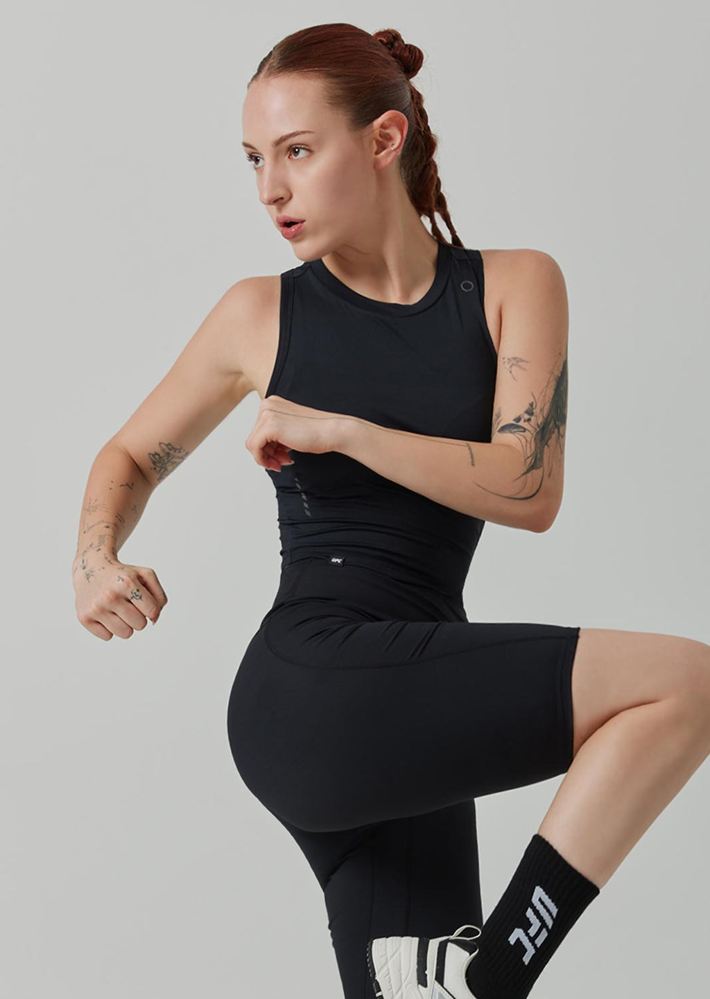UFC Groove Slim Cropped Sleeveless Top, Black