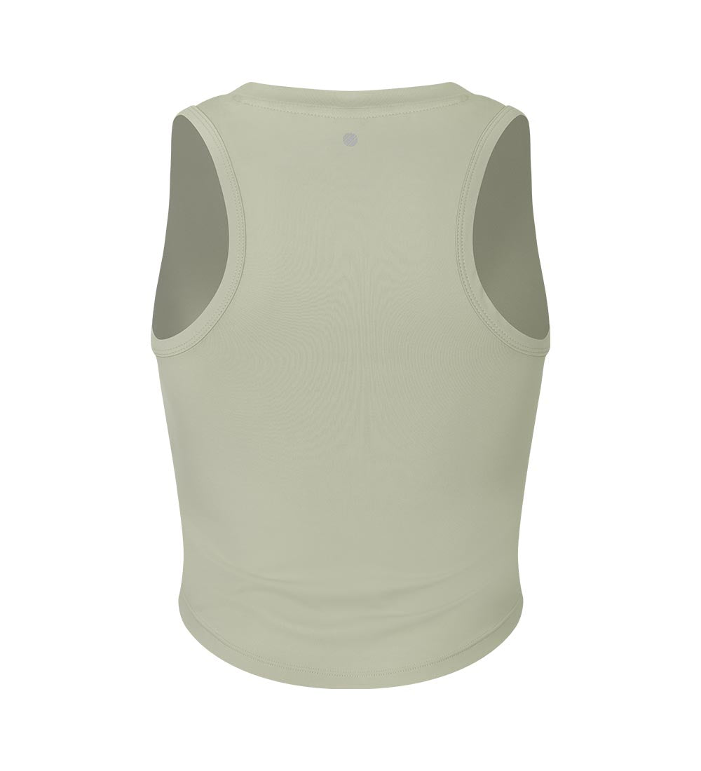 UFC Groove Slim, cropped sleeveless top, light olive