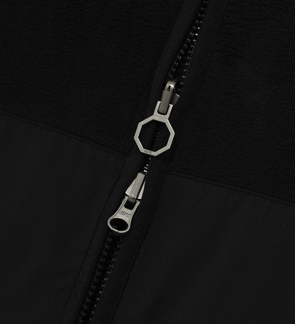 UFC Polartec Relaxed-Fit Reversible Fleece Jacket, Black