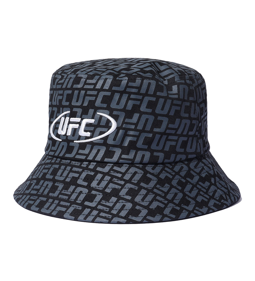 UFC Logo Monogram Bucket Hat - Black