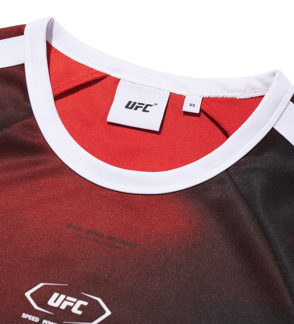 UFC Active Line Cropped-Fit Short-Sleeve T-Shirt, Red