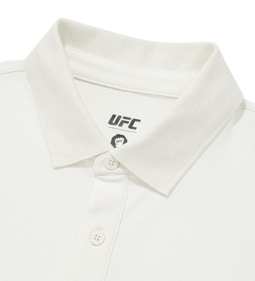 UFC Essential+ Straight-Cut Pique T-Shirt, Off-White