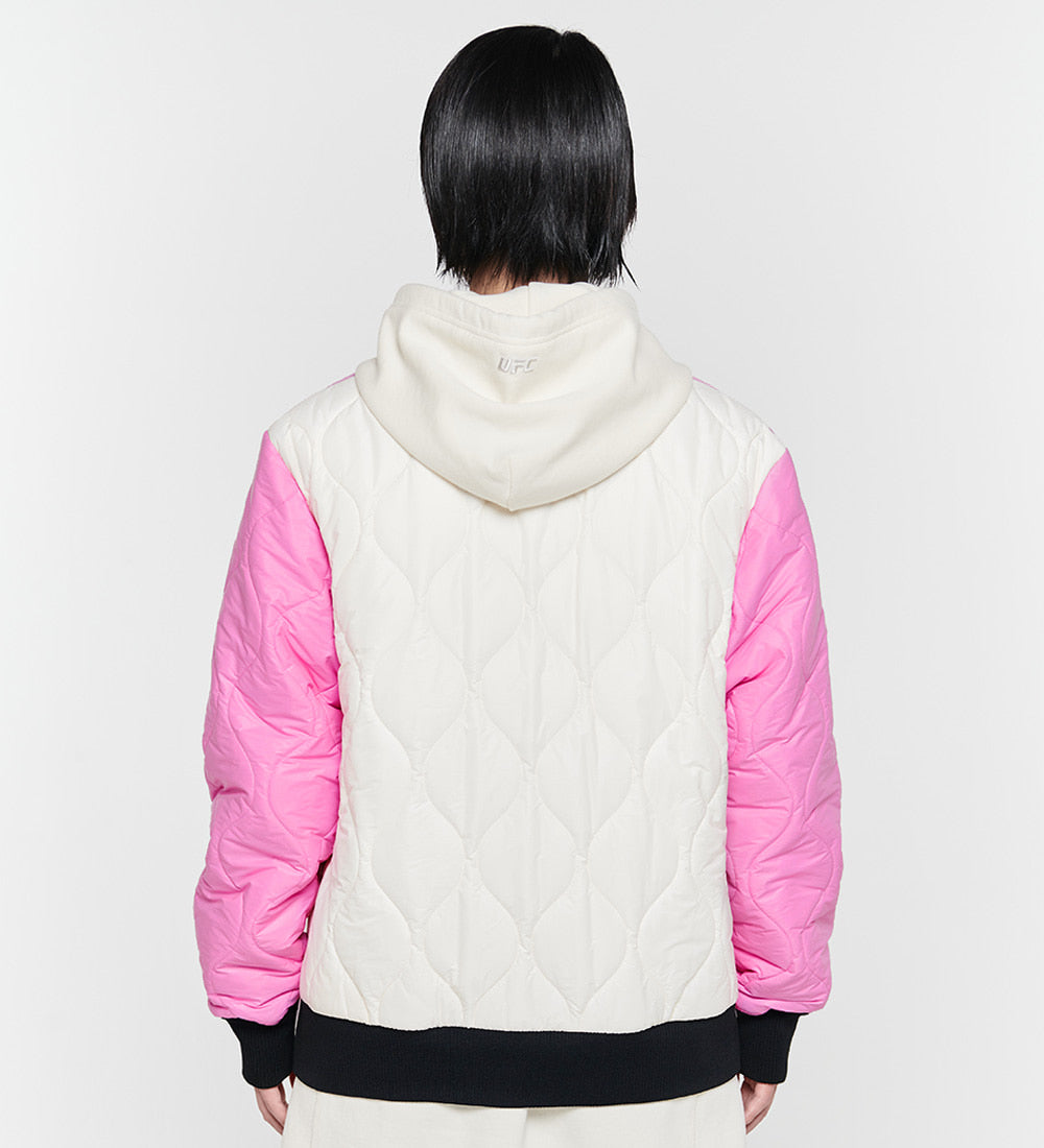 UFC Wave Regular Fit Quilted Jacket, Pink