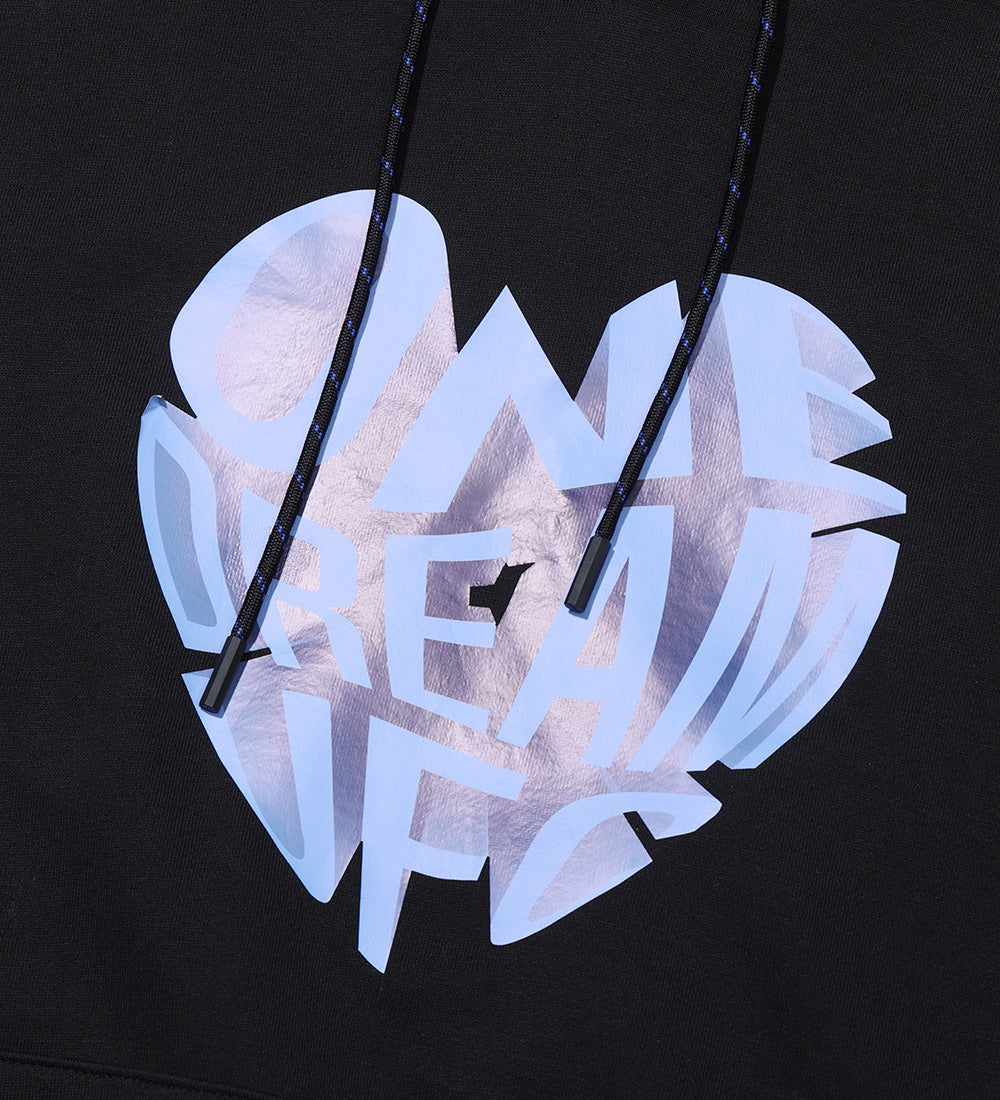 سويت شيرت بقبعة "UFC Heart Relaxed Fit"، أسود