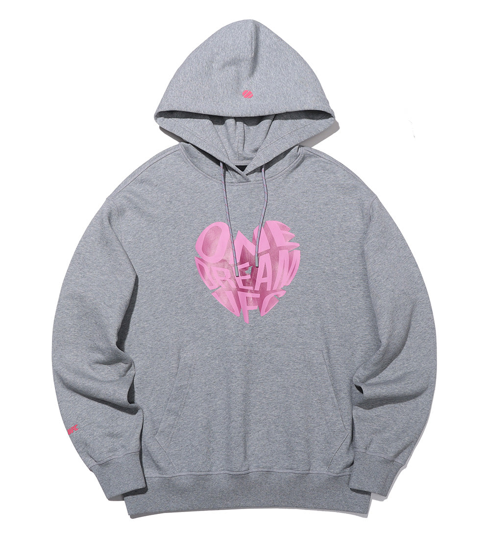 UFC Heart Relaxed Fit Hoodie, Gray