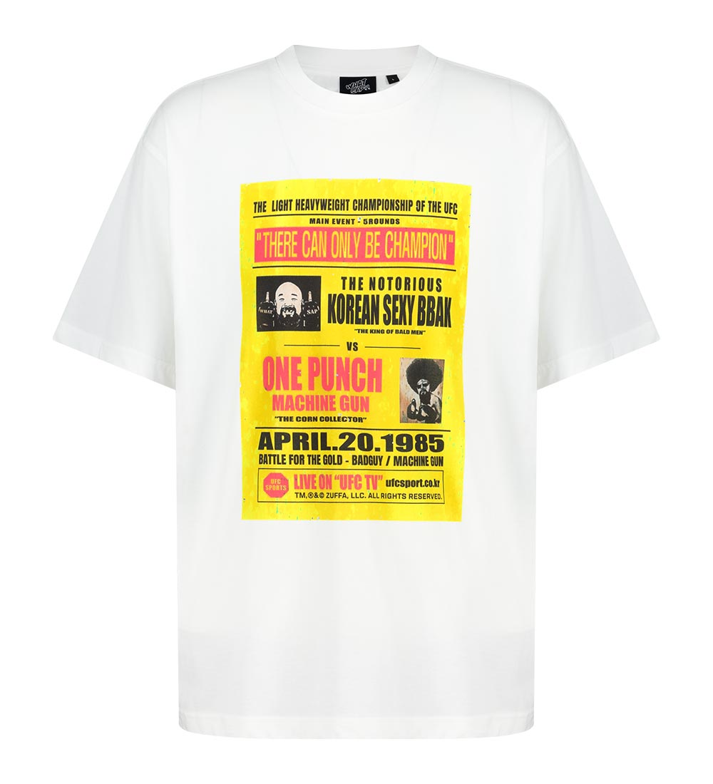 Jangjae Vintage Poster Relaxed-Fit Short-Sleeve T-Shirt, White