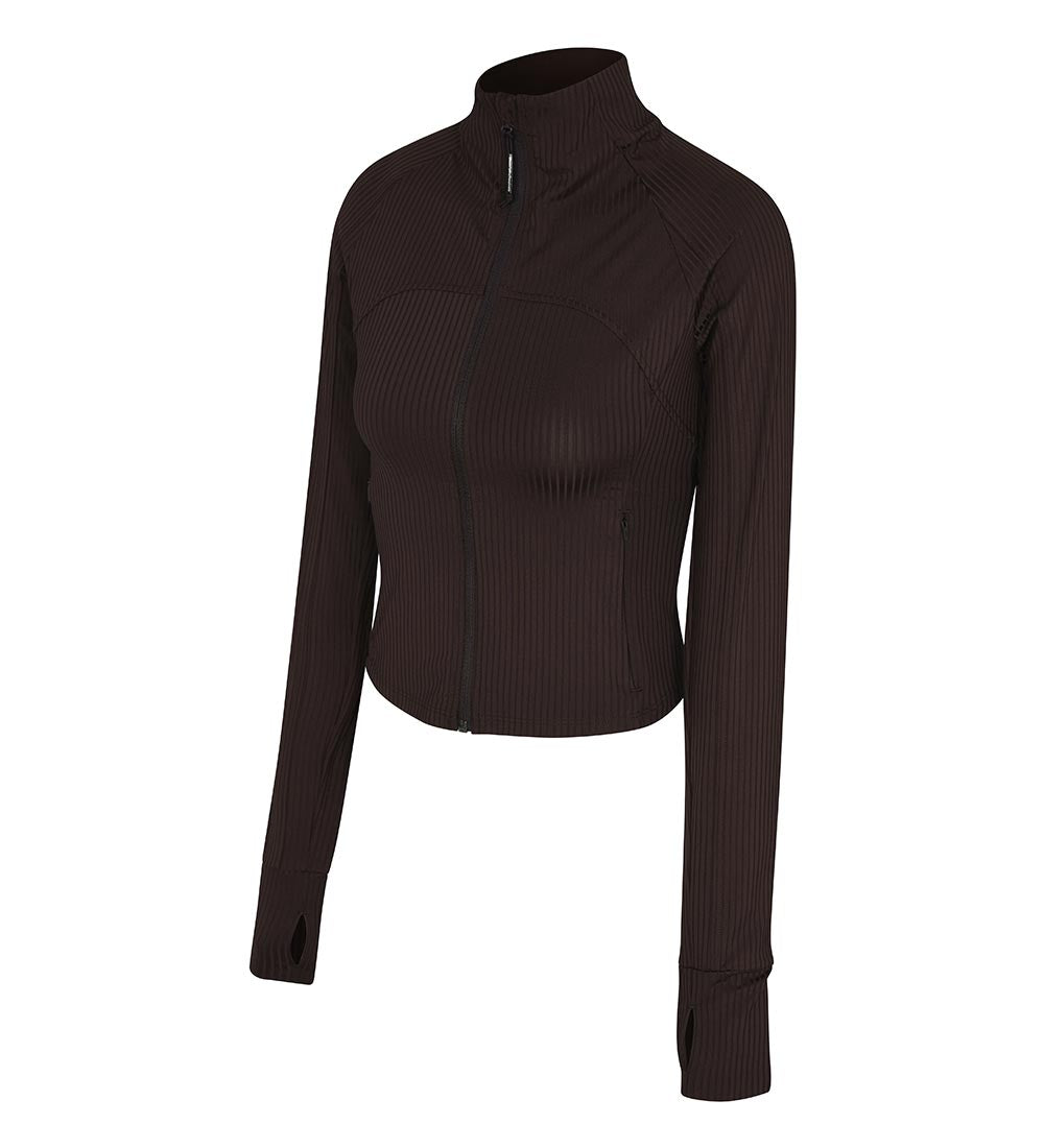 UFC Groove Slim-Fit Jacket (Ribbed) Dark Brown