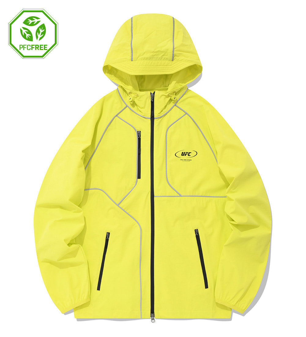 UFC Training Regular Fit Stretch Wind Jacket Neon Yellow