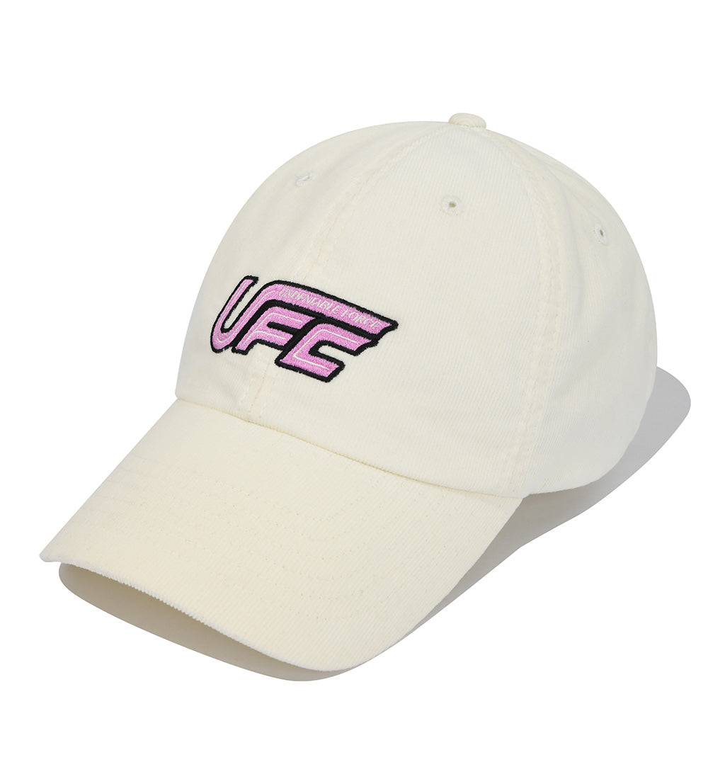 UFC Play Corduroy Baseball Cap, Ivory